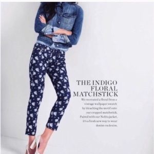 J. Crew | Floral cropped matchstick jean